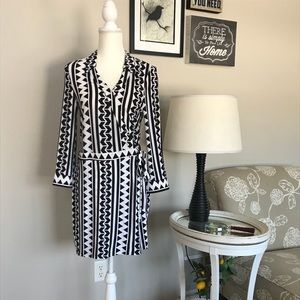 Cupio Black and White Faux Wrap Skort Dress Size L